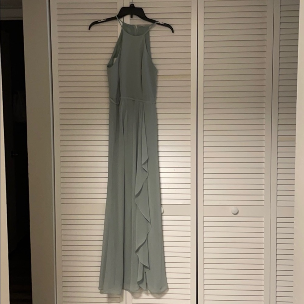 David’s bridal sage Green long dress